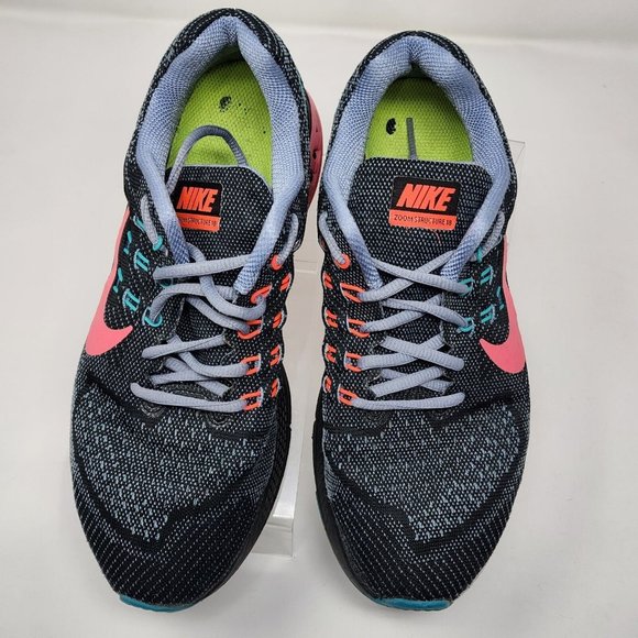 Nike Running Shoes Womens 9 Black Flyknit Zoom Structure Sneakers  Gym Work Out - Picture 5 of 8